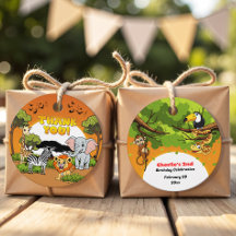 Safari Tropical Jungle Animals Tecknad Tack