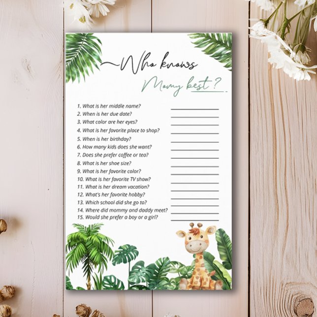 Safari Tropical som känner Mammans bästa spel Flygblad (Skapare uppladdad)