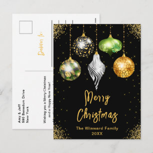 Safari tryckta ornament Gläd dig jul Helg Vykort