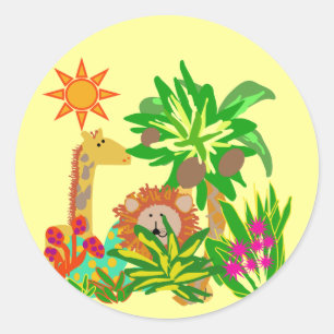 Safari Tshirts och Gifts Runt Klistermärke