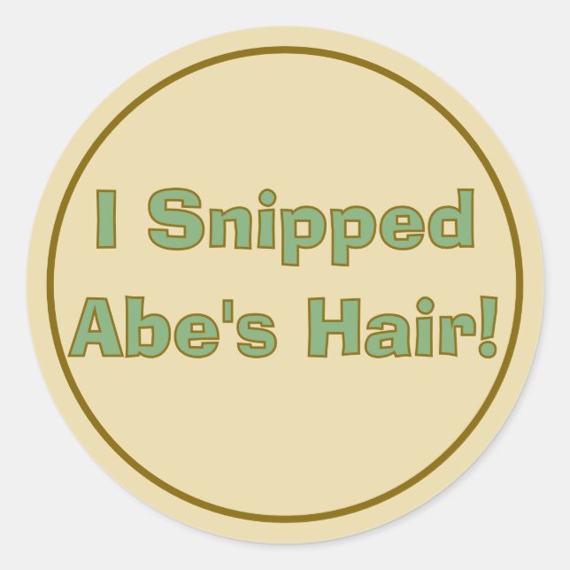 Safari upsherin-födelsedag runt klistermärke (Framsida)