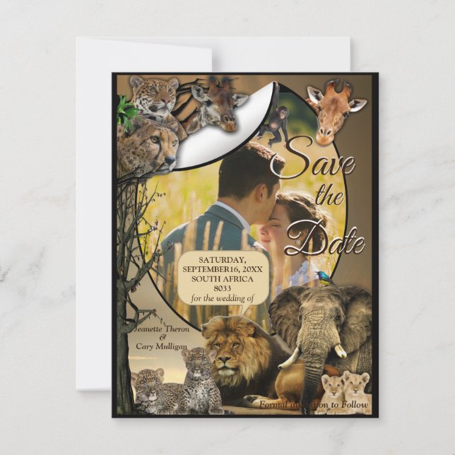 Safari utomhus Spara datum Meddelande (Framsida)