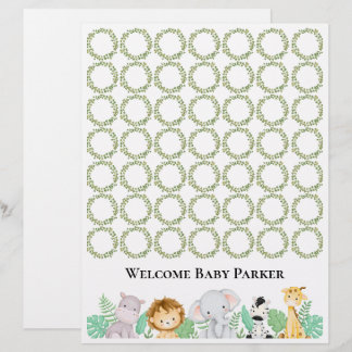 Safari Välkommen Baby Sign Lakan
