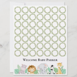 Safari Välkommen Baby Sign Lakan