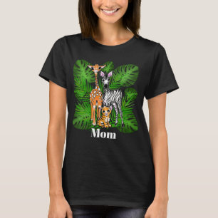 Safari-vänner-Giraffe, Zebra, Tiger, djungel T Shirt