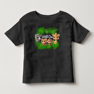 Safari-vänner tiger giraffe zebra-elefant t shirt