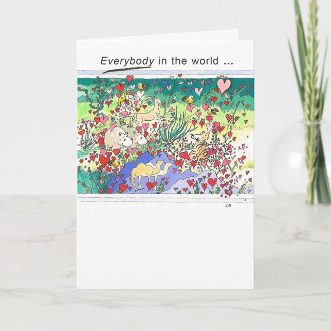 "Safari"-Vänskap Kort (Framsida)