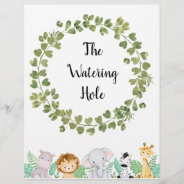 Safari, vattnen Hål Poster