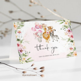 Safari viks tack för kortet. kort