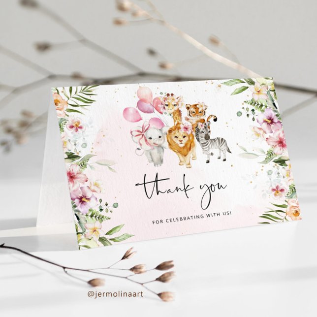 Safari viks tack för kortet. kort (Skapare uppladdad)