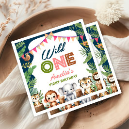 Safari Vild 1:a födelsedag Pappersservett