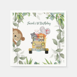 Safari Vild 1:a födelsedagspojken Pappersservett