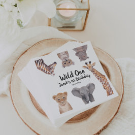 Safari Vild 1:a födelsedagspojken Pappersservett