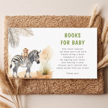 Safari Vild Baby djur Bokar för Baby Baby Shower