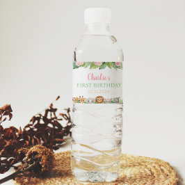 Safari Vild En födelsedagsetikett Vattenflaska Vattenflaskor Etikett