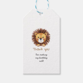 Safari vild en första födelsedag presentetikett