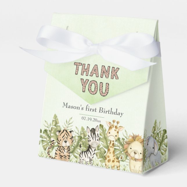 Safari Vild en vattenfärgsdag Presentaskar (Framsidan Sidan)