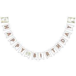 Safari Vild en vattenfärgsdag Vimplar