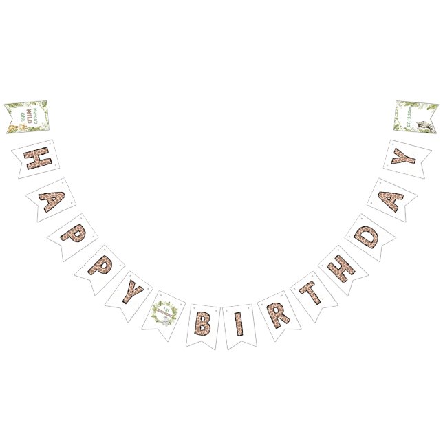 Safari Vild en vattenfärgsdag Vimplar (Alla)