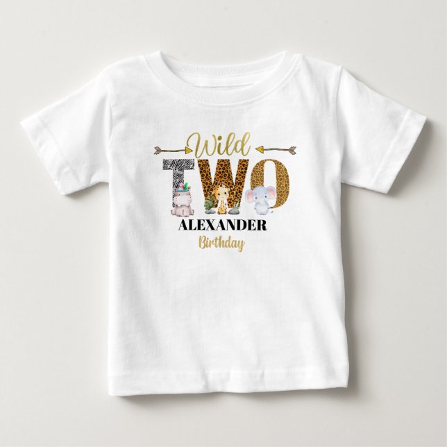 Safari Vild Two Kids T-Shirt (Framsida)