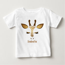 Safari-vildingefödelsedag för baby-giraff t shirt
