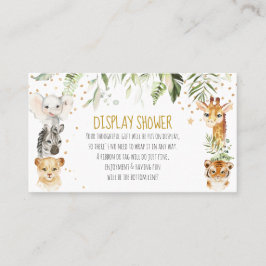 Safari Visning Shower Card Placeringskort