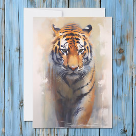 Safari Watercolor Tiger Julkort