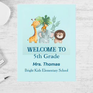 Safari Welcome Back to school Lacher Postcard Helg Vykort