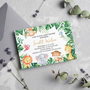 Safari Wild Oh Baby! Bebis Shower Inbjudan