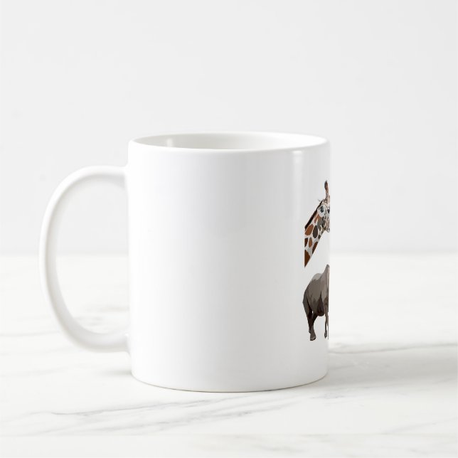 Safari Wildlife Design Giraffe Kaffemugg (Vänster)