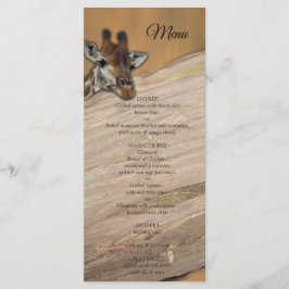 Safari wildlife Menu Meny