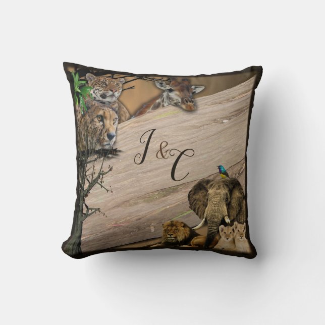 Safari Wildlife Pillow Kudde (Framsida)