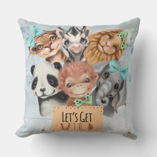 Safari wildon baby blue kudde (Framsida)