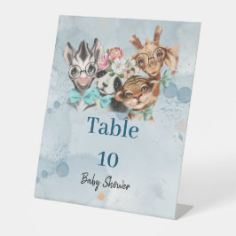 Safari wildon babydusch blue Pedestal Sign