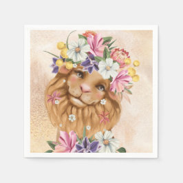 Safari wildon babydusch rosa och guld pappersservett