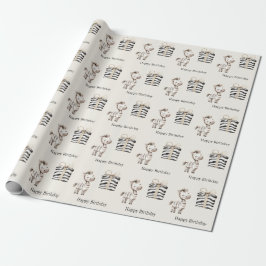 Safari Zebra Birthday Presentpapper