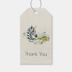 Safari Zebra Vild Exotic Animal Tack Presentetikett