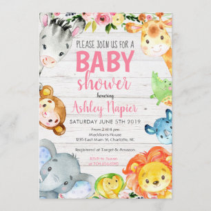 Safaribaby showerinbjudan inbjudningar
