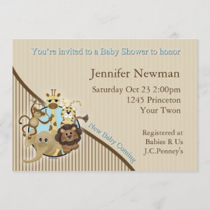 Safaribaby showerinbjudan inbjudningar