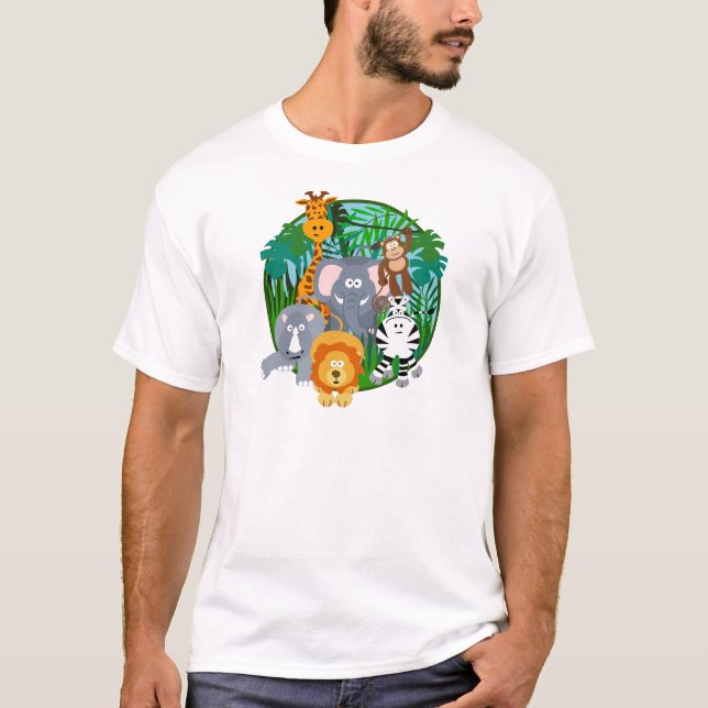 Safaridjurtecknad T-shirt (Framsida)