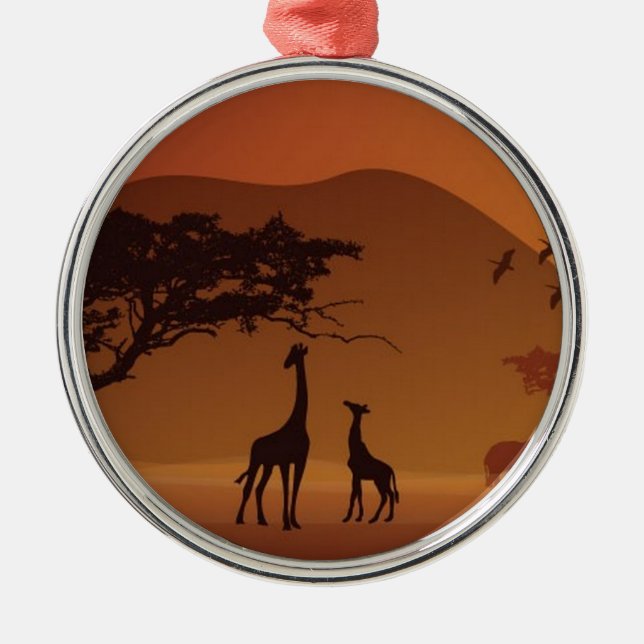 Safarien parkerar julgransprydnad metall (Framsidan)