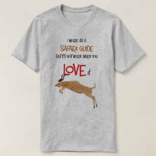 Safarien vägleder den Kudu tshirten Tee Shirt