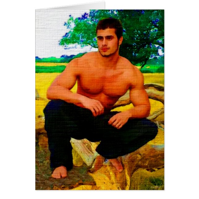 Safarien vägleder hälsningskort (Framsidan)