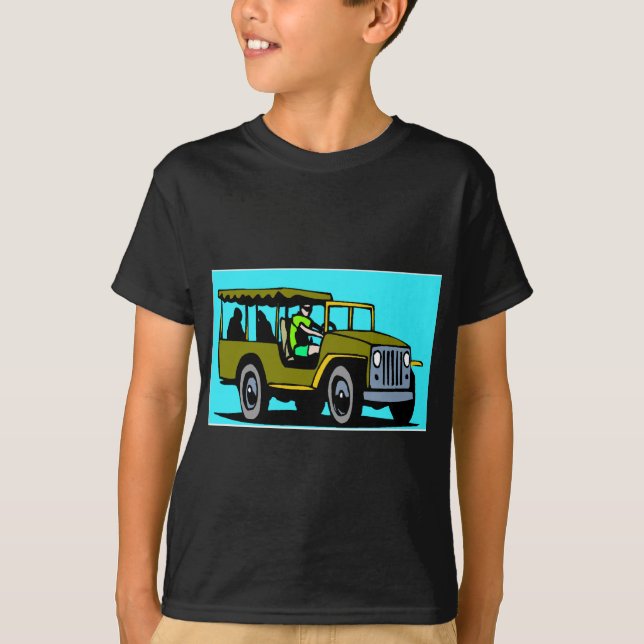 Safarilastbil Tee Shirt (Framsida)