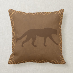 SafaritemaCheetah - leopardjaguarSilhouette Kudde