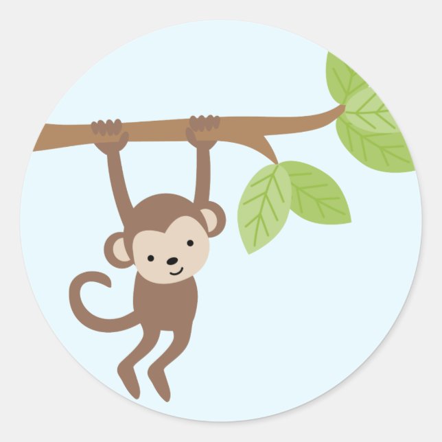 Safarivänner Runt Klistermärke (Framsida)