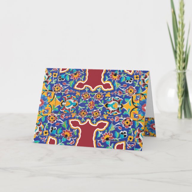 Safavi Tile Persian Helgkort (Framsida)
