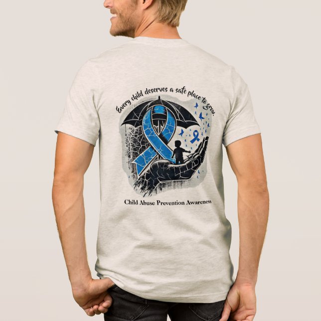 Safe Place – Child Abuse Prevention Awareness T Shirt (Baksida)