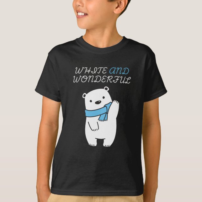 SAFE THE POLAR BEARS\CUTE AND WHITE POLAR BEAR T SHIRT (Framsida)