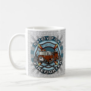 Safety First Firelångcar Firefighter mugg